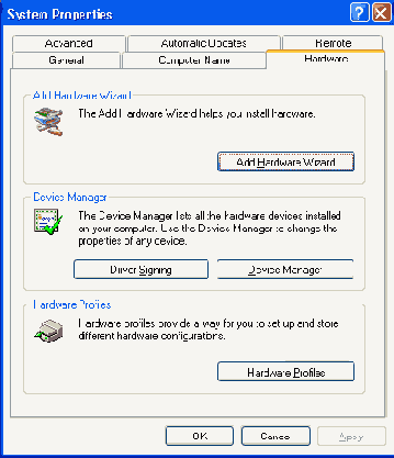  Hardware  System Properties